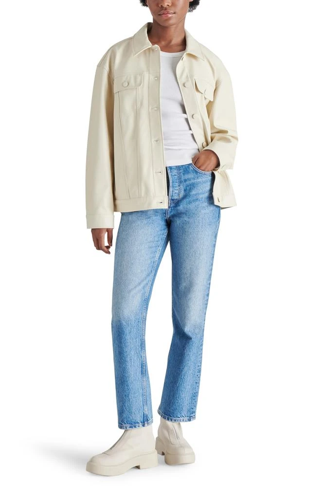Steve Madden Faux Leather Trucker Jacket 5