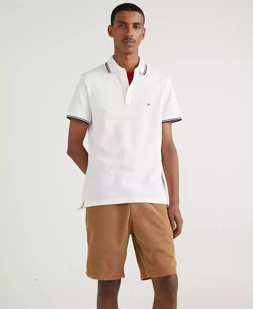 Tommy Hilfiger Men's Slim-Fit 1985 Red White & Blue Polo Shirt 4
