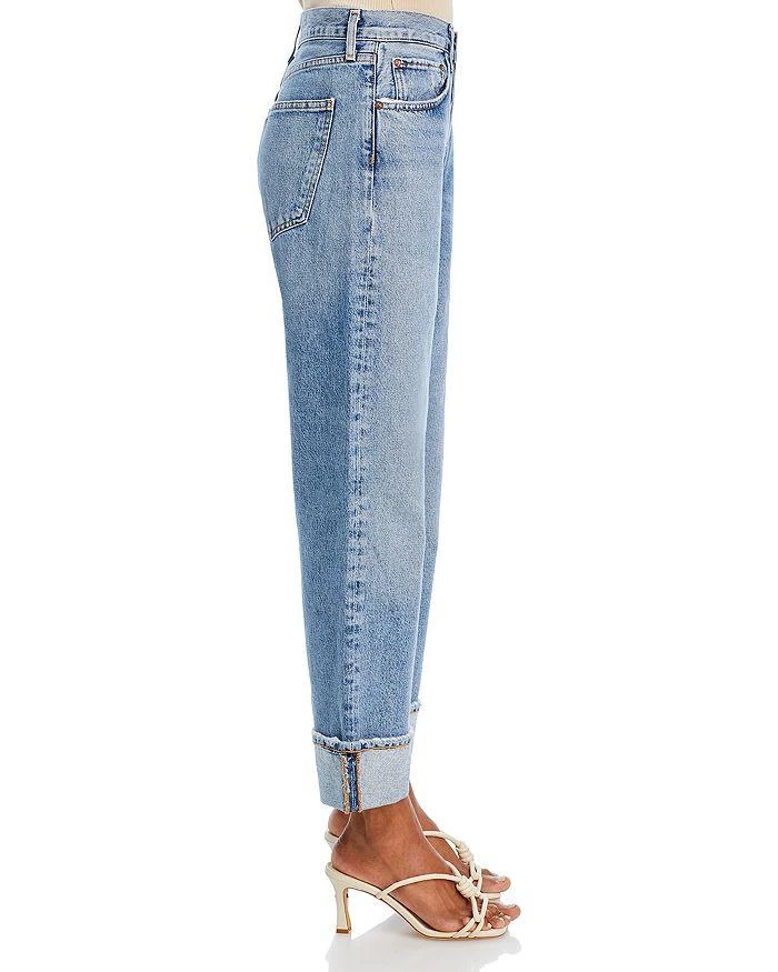 AGOLDE Fran High Rise Wide Leg Low Slung Cuffed Jeans in Invention 4