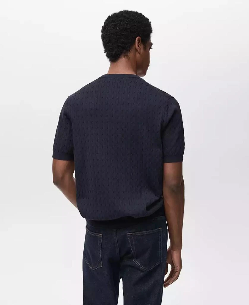 Mango Men's Braided Fine-Knit T-Shirt 3