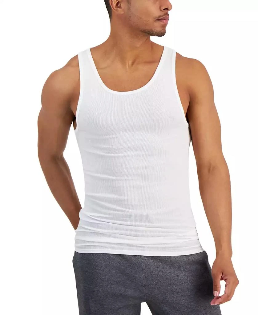 Alfani Men's 4-Pk. Regular-Fit Solid Tanks, Created for Macy's 1