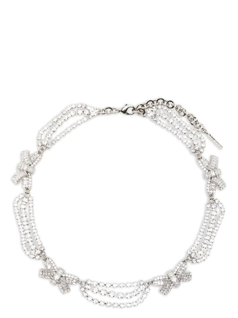 Alessandra Rich Alessandra Rich Crystal Bow Necklace