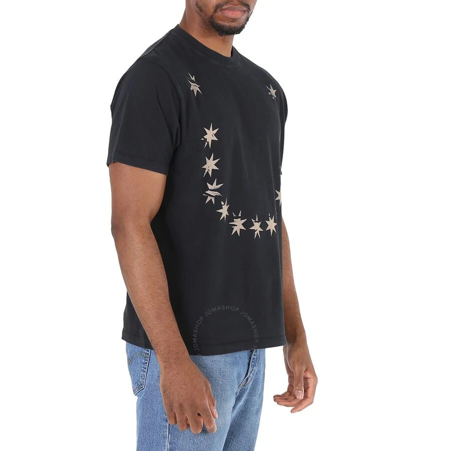 424 Men's Star Print T-Shirt in Black 2