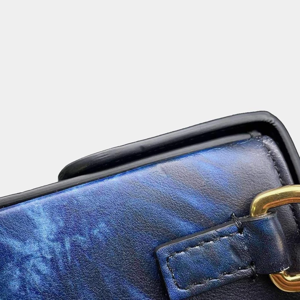 Dior Dior Blue Leather Graphic Print 30 Montaigne Box Bag 13