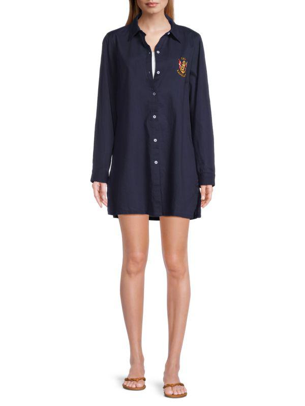 Ralph Lauren Oversized Cotton Camp Shirt Swim Coverup