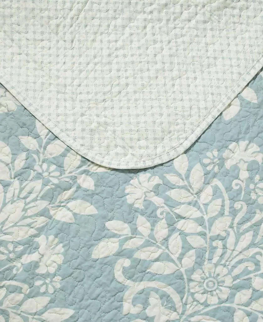 Laura Ashley Rowland Cotton Reversible 2 Piece Quilt Set, Twin 4