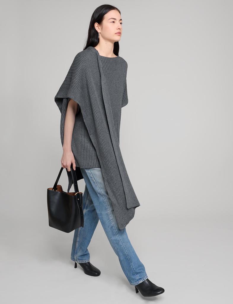 Pixie Market Grey Knit Cape Top