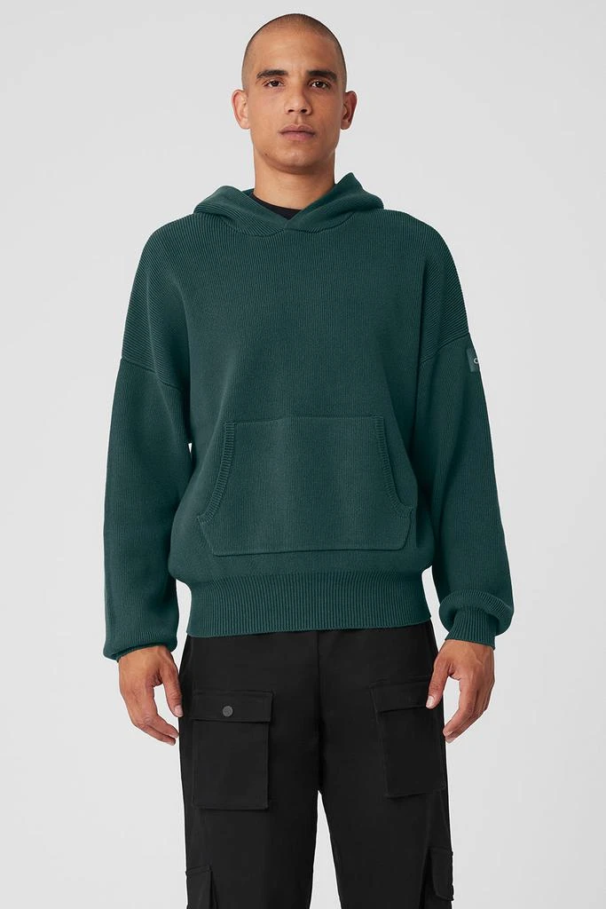 Alo Scholar Hooded Sweater - Midnight Green 1