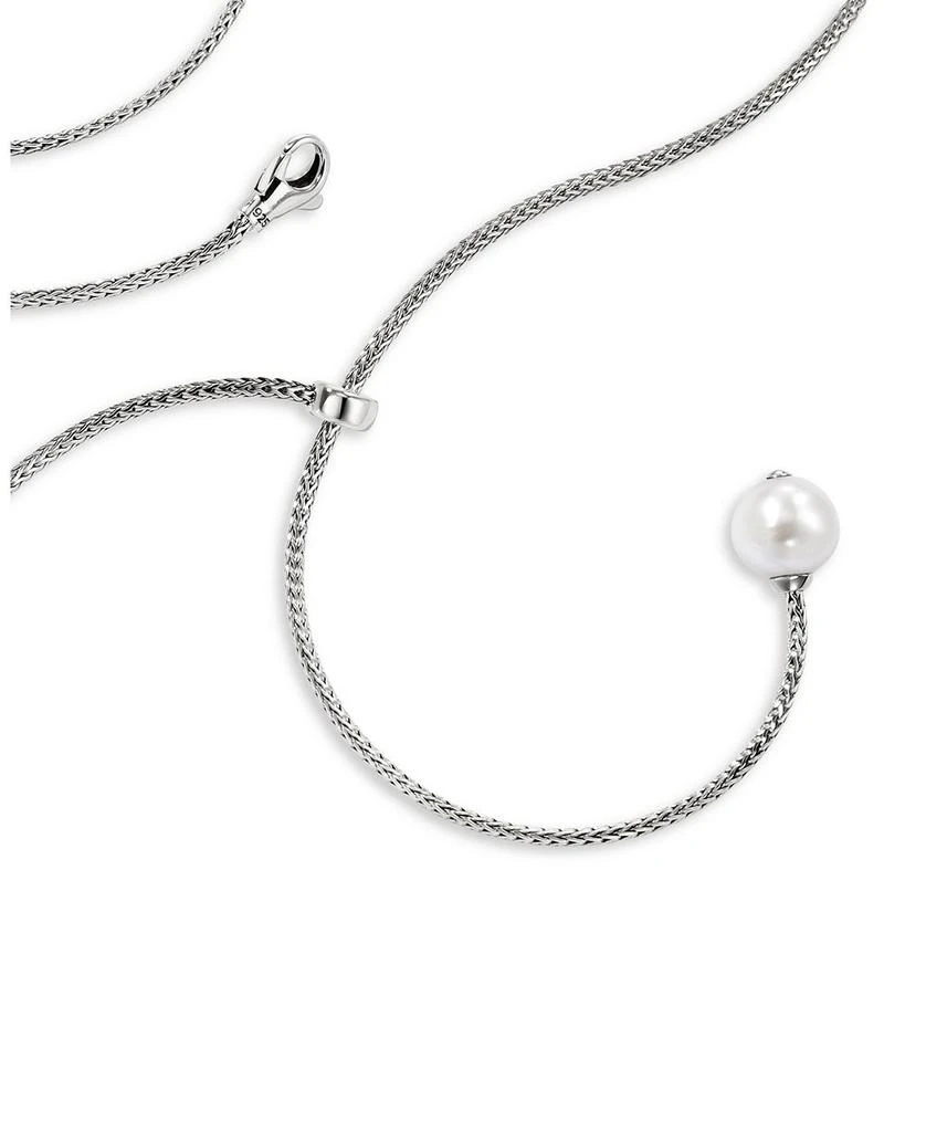 John Hardy Sterling Silver JH Essentials Cultured Freshwater Pearl Adjustable Lariat Necklace, 23" 4
