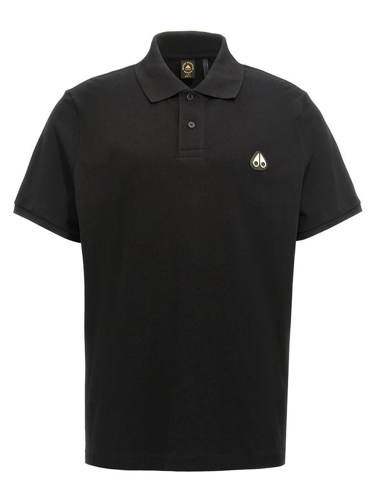 Moose Knuckles Moose Knuckles Logo Patch Short-Sleeved Polo Shirt 1