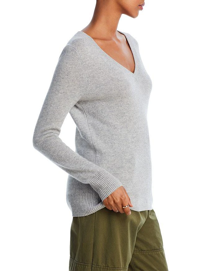 AQUA V-Neck Cashmere Sweater - Exclusive 4