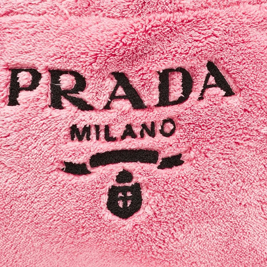 Prada Prada Pink Terry Cloth Logo Tote 5