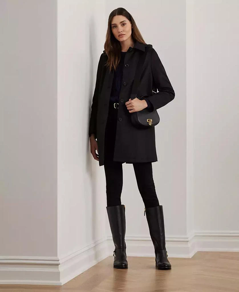 Ralph Lauren Womens Hooded A-Line Raincoat 3