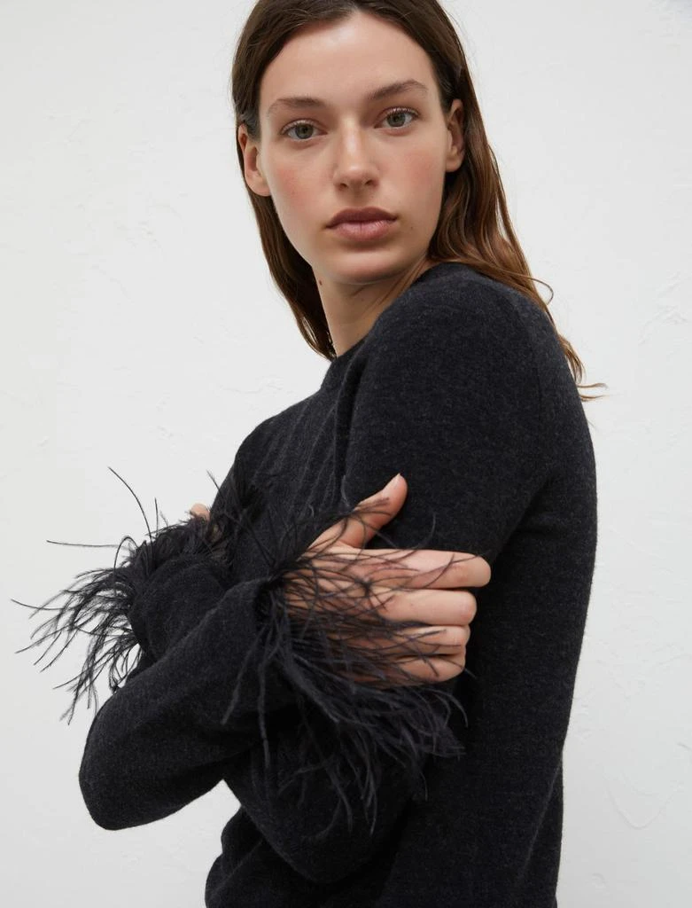 Marella Ostrich feather-detail sweater 3