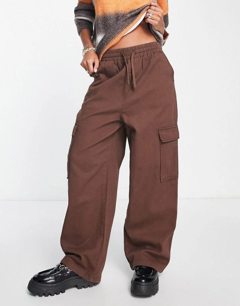 Collusion COLLUSION cargo trouser in brown 1