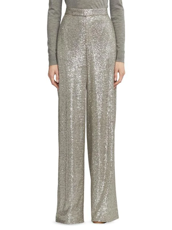 Ralph Lauren High-Waisted Sequin Trousers 1