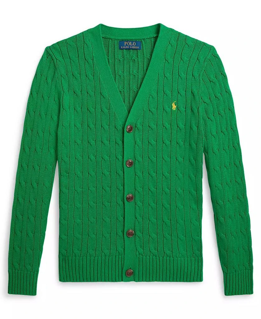 Ralph Lauren Boys 8-20 Cable-Knit Cotton V-Neck Cardigan