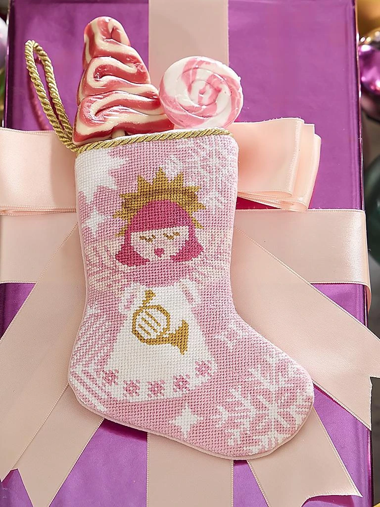 Bauble Stockings Angels on High Needlepoint Mini Stocking Ornament