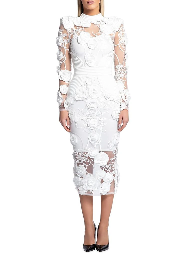 Zhivago Battle Lines Floral-Embellished Vendetta Dress 2