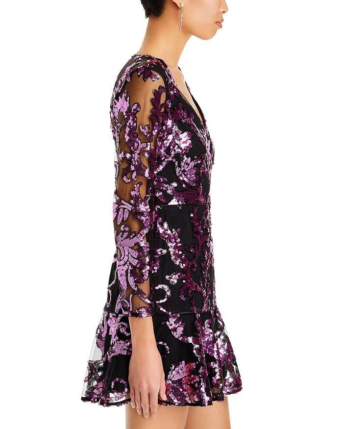 Milly Tove Tassel Sequin Mini Dress 4