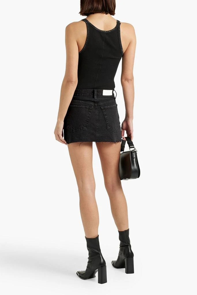 Re/Done 90s frayed denim mini skirt 3