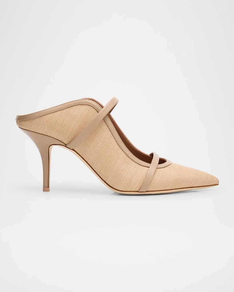 Malone Souliers Maureen Raffia Dual-Band Mule Pumps 1