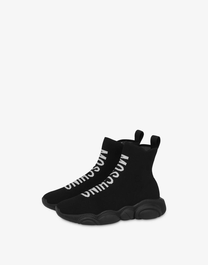 Moschino Slip On High Sneakers With Logo