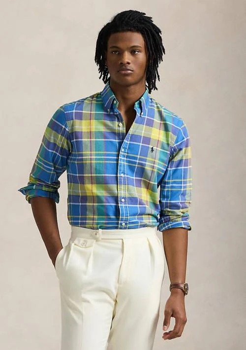 Ralph Lauren Classic Fit Plaid Oxford Shirt 1