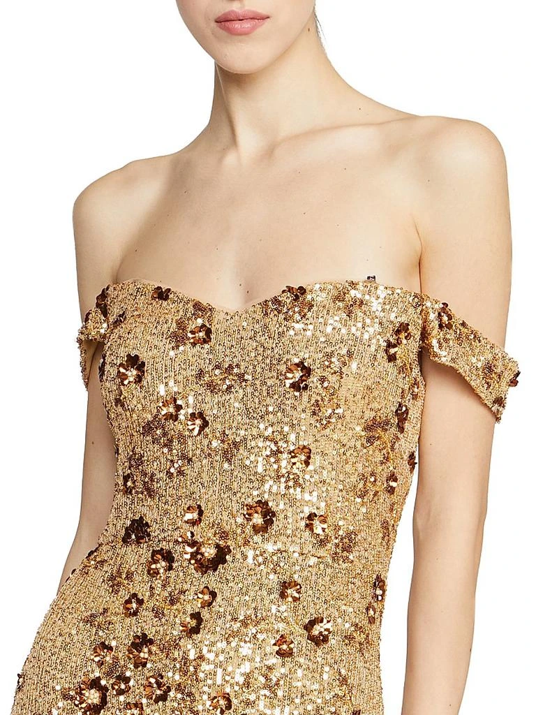 theia gold sequin dress Kaylee Cap Sleeve Gold Sequin Gown by Theia Couture main image 1