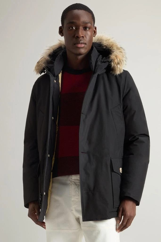 Woolrich Arctic Anorak in Ramar Cloth with Detachable Fur - Men - Black 5