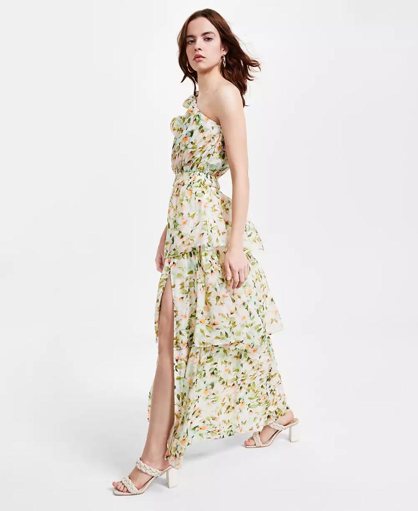 ASTR Women's Imelda Asymmetric-Neck Maxi Dress