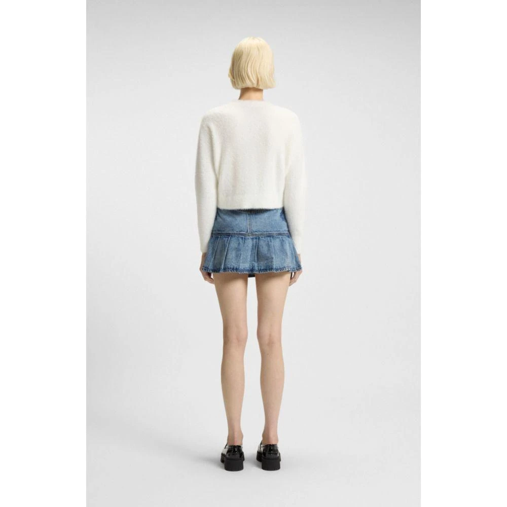 Hugo Boss Furry-yarn cardigan in a relaxed fit 4