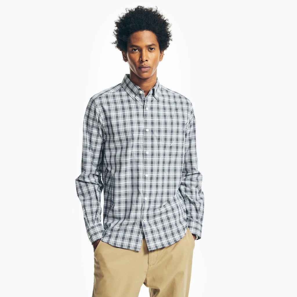 Nautica Mens Plaid Oxford Shirt 1