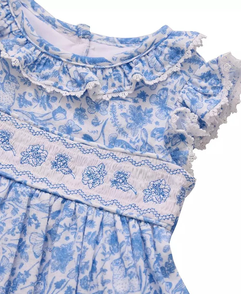 Bonnie Baby Baby Girls Smocked Insert Toile Dress 3