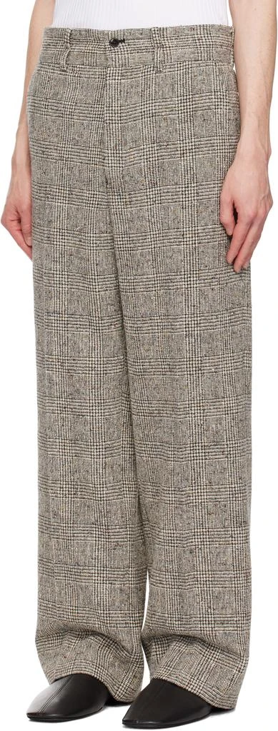 International Gallery BEAMS Black & White Triple Belt Wide Trousers 4