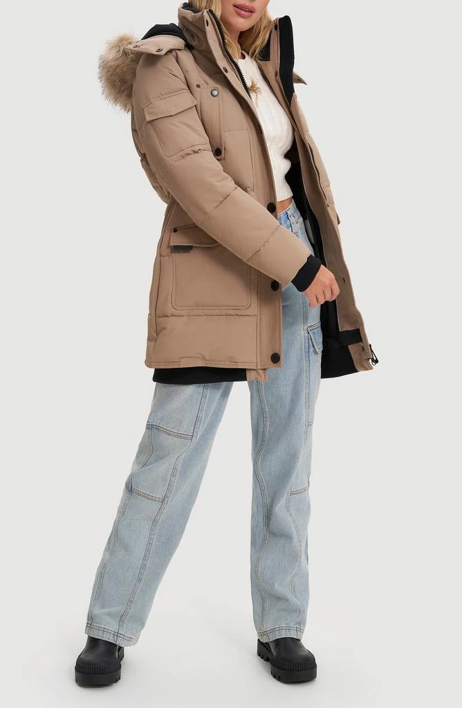 NOIZE Astrid Heavyweight Faux Fur Trim Jacket 6