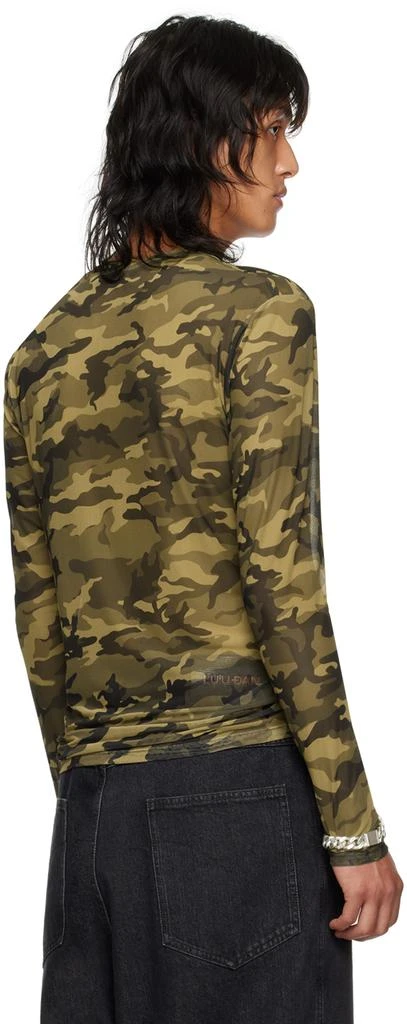 LU'U DAN Green Camouflage Long Sleeve T-Shirt 3