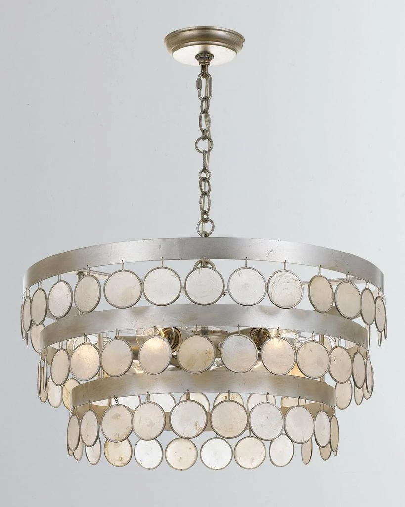 Crystorama Coco 6-Light Antiqued Silver Chandelier 1
