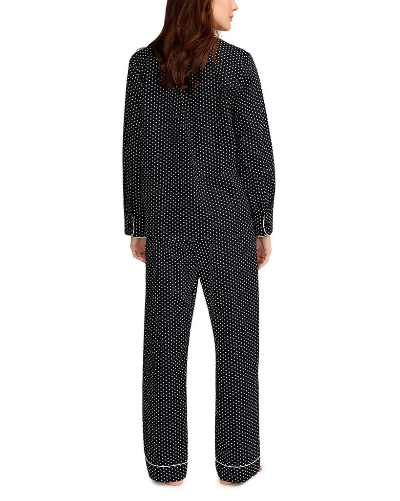 Petite Plume Woven Twill Midnight Hearts Classic Pajama Set 4