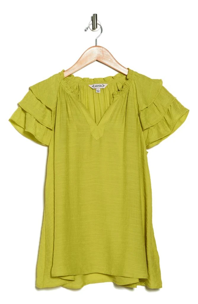 Nanette Lepore Triple Flutter Sleeve Top 3
