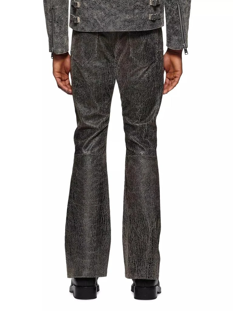 Purple Brand Leather Flared Pants 3