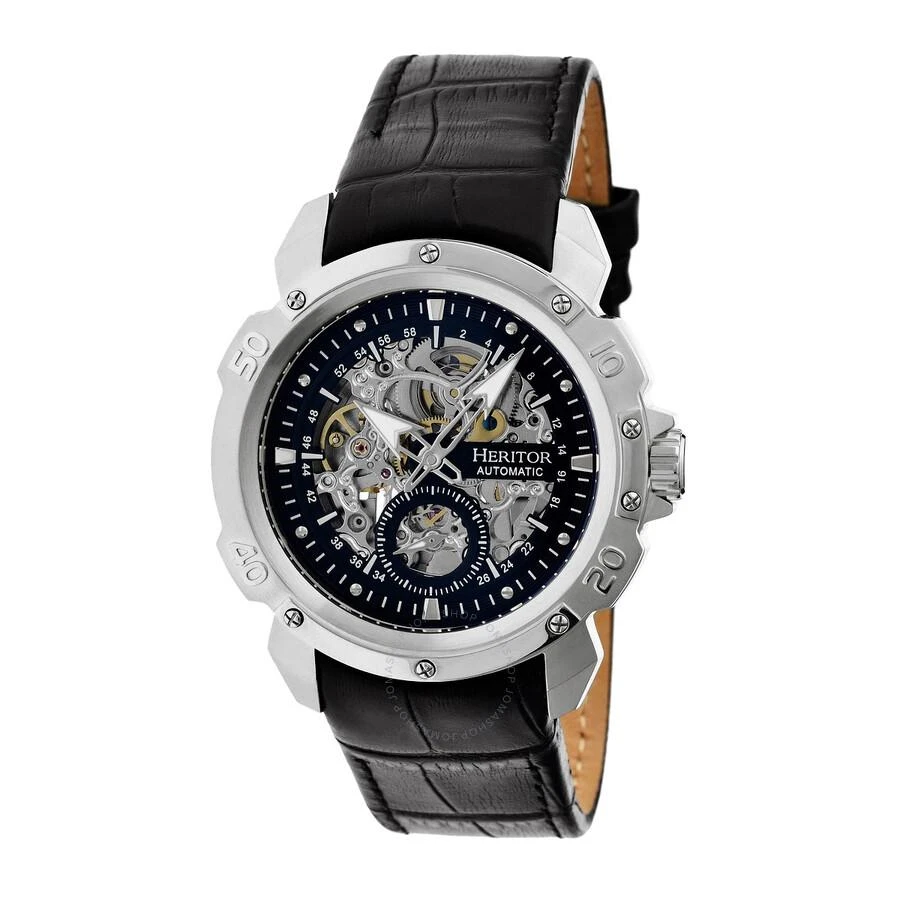 Heritor Carter Automatic Black Skeleton Dial Men's Watch HR2504 1