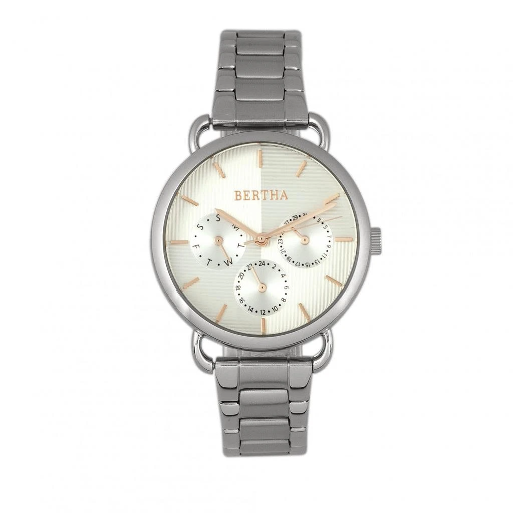 BERTHA Gwen Leather-Band Watch with Day & Date 6