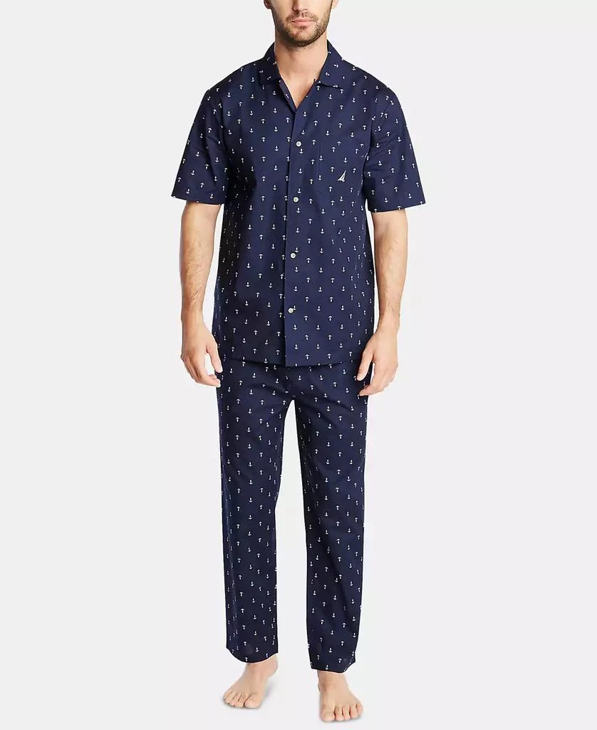 Nautica Men's Cotton Anchor-Print Pajama Pants 4