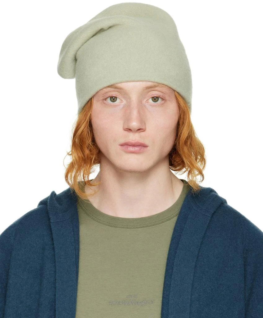 Frenckenberger Green Cashmere Beanie 1