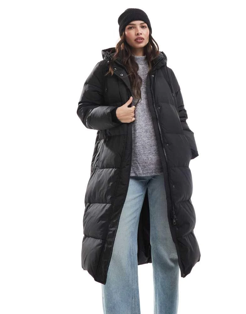 ONLY ONLY longline puffer coat in black 1