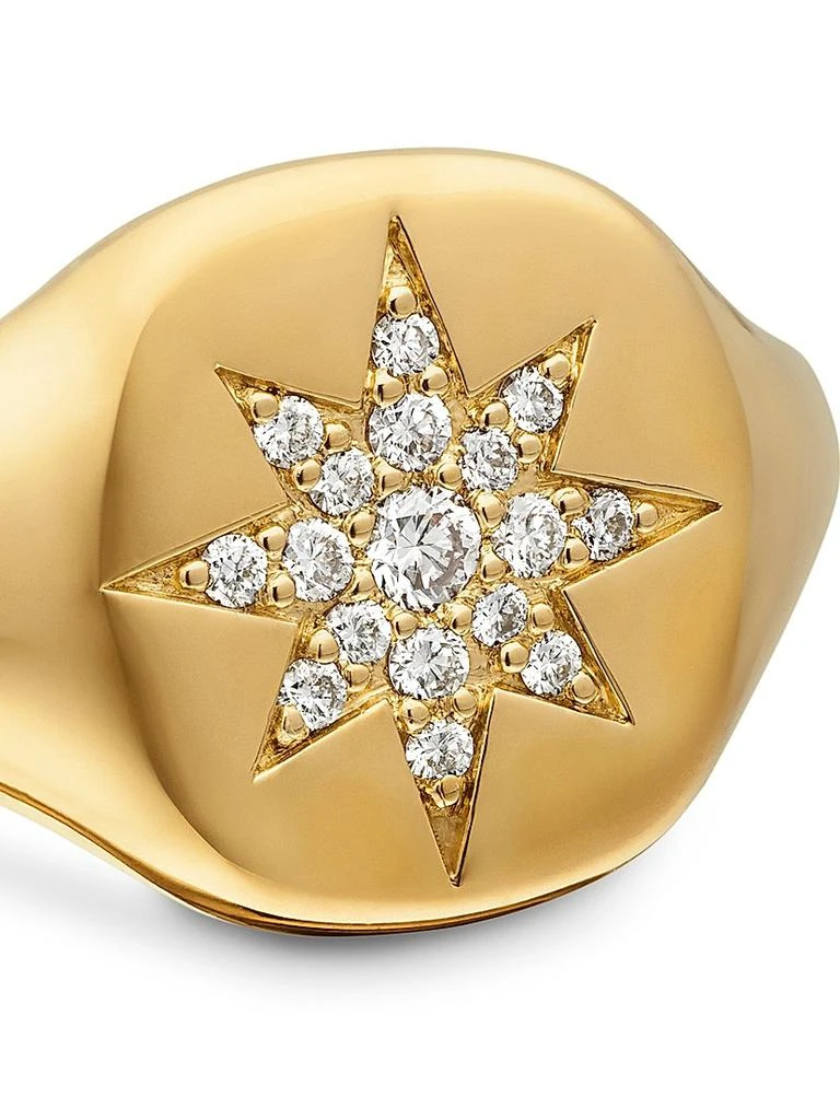 David Yurman Cable Collectibles Compass Pinky Ring in 18K Yellow Gold 5