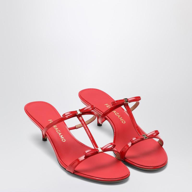Salvatore Ferragamo Flame red Mini Bow sandals