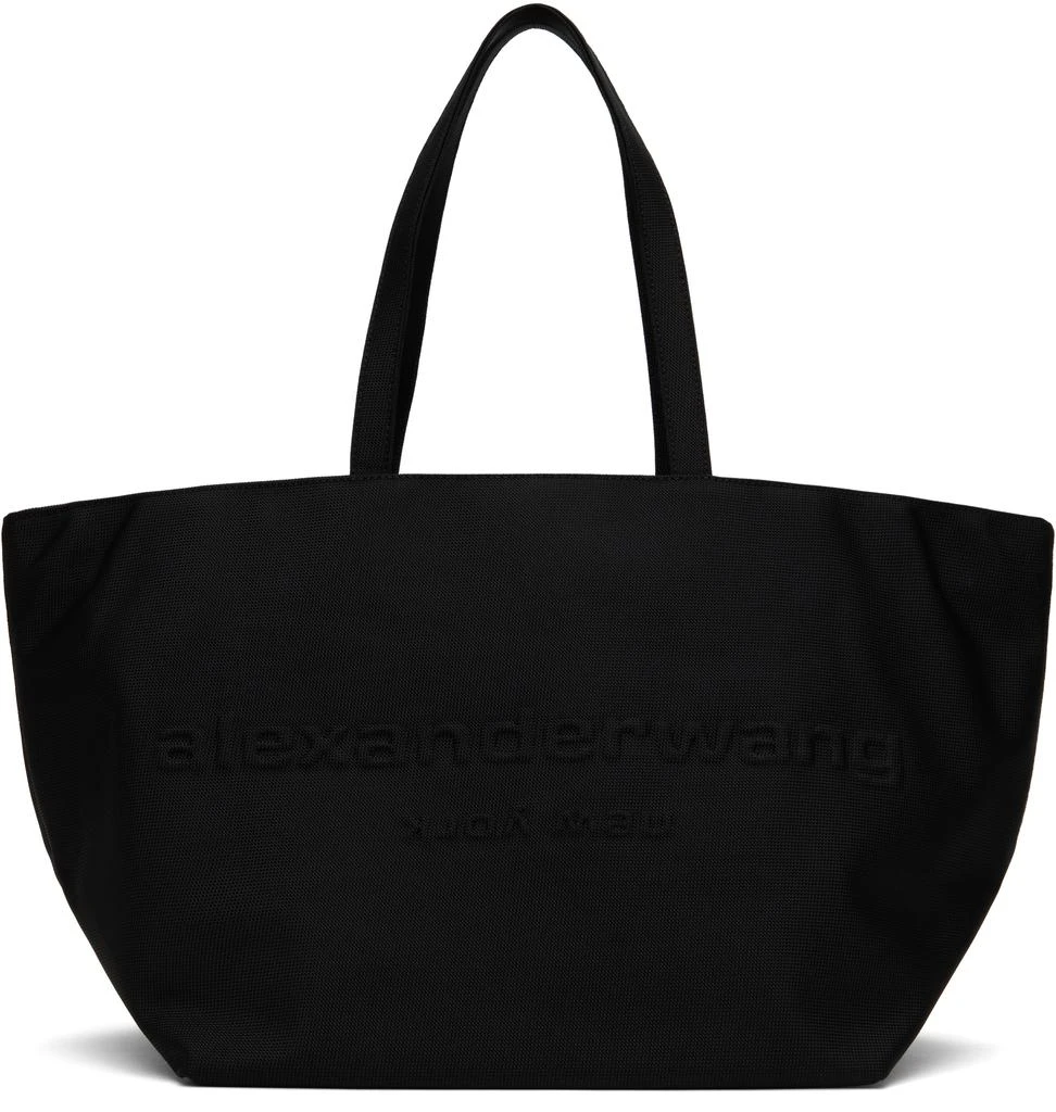 Alexander Wang Black Punch Nylon Canvas Tote 1