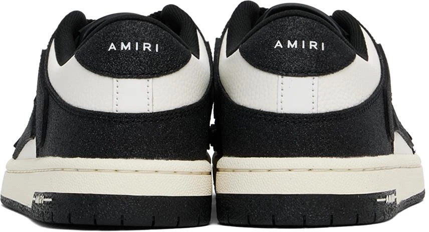 AMIRI White & Black Shimmer Skel Top Low Sneakers 2